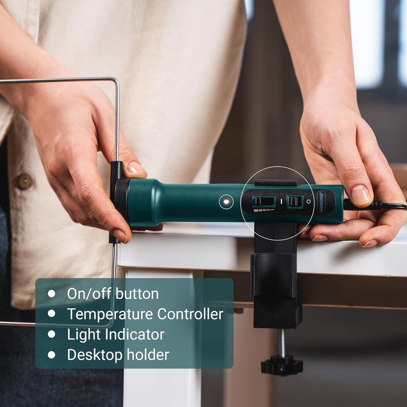 WINONS Hot Wire Foam Cutter with Temperature Controller and Light Indicator, WFC0008 Styrofoam Cutter with Max. Temp. - 400°C, Polystyrene Cutting Tool for DIY Projects (Kit of 10) - Image 2
